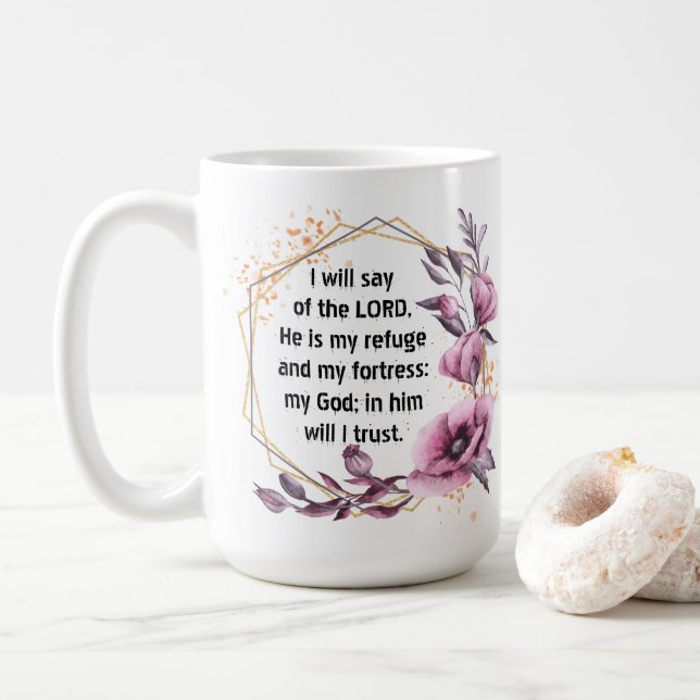 Schöner Psalm 91 Tasse (Mit Donut)
