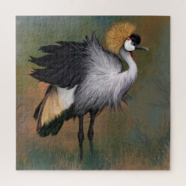 Schöner Puzzle Gray Crowned Crane (Vertikal)