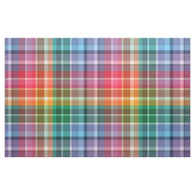 Schöner Regenbogen kariert Stoff (Fat Quarter (45,7 x 55,9 cm))