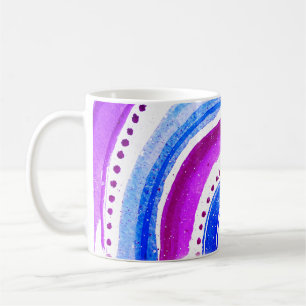 Schöner Regenbogen Lila und blau Kaffeetasse