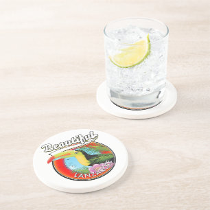 Schöner Reisepflaster auf Lanzarote. Getränkeuntersetzer