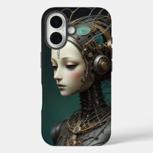 Schöner Retro-Roboter iPhone 16 Hülle