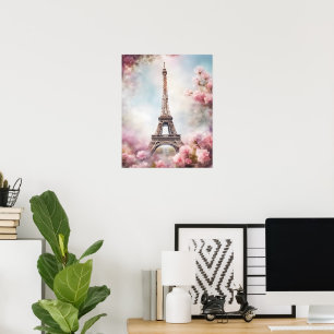 Schöner romantischer Eiffelturm Paris Poster