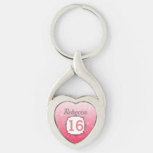 Schöner rosa Bonbon 16 Schlüsselanhänger