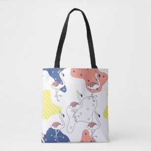 Schöner rosa Flamingo mit Kronen nahtlosem Muster
