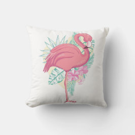 Schöner rosa Flamingo-Vogel Kissen