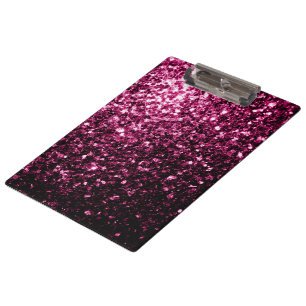 Schöner rosa Glitterdruck Klemmbrett