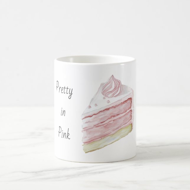 Schöner Rosa Kuchen Kaffeetasse (Mittel)