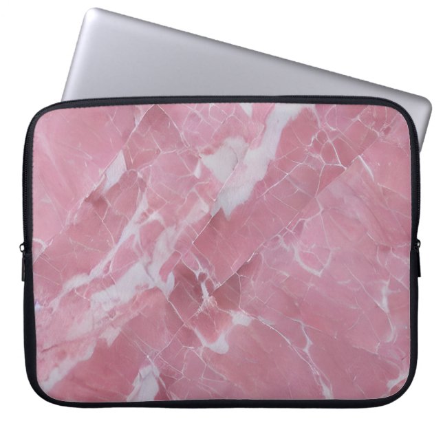Schöner rosa Marmor Laptopschutzhülle (Vorderseite)
