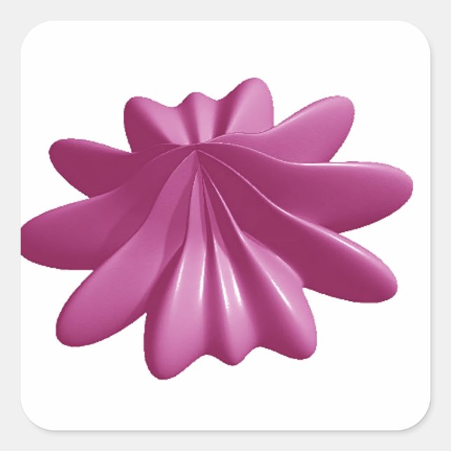 Schöner rosa Starfish Quadratischer Aufkleber (Vorderseite)