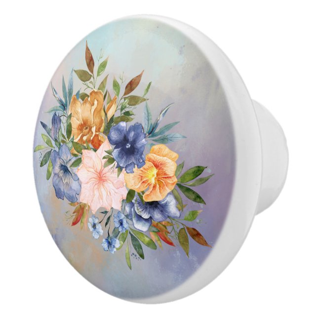 Schöner, rosafarbener Blume-Schubladen Keramikknauf (Rechts)