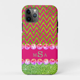 Schöner, rosafarbener Zickzack Glitzer Bling Elega Case-Mate iPhone Hülle
