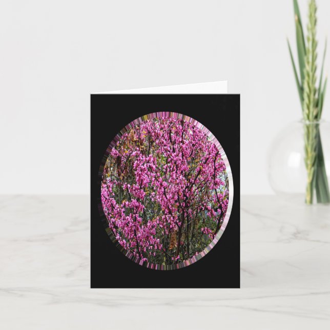 Schöner Roter Bud Baum...... Karte (Vorderseite)