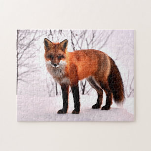 Schöner Roter Fox im Wald, Jigsaw Puzzle