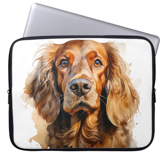 SCHÖNER ROTER IRISH SETTER DOG LAPTOPSCHUTZHÜLLE (Vorderseite)