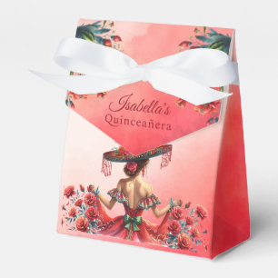 Schöner roter mexikanischer Stil Quinceñera Geschenkschachtel