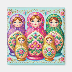 Schöner russischer Puppenkammagnet Magnet