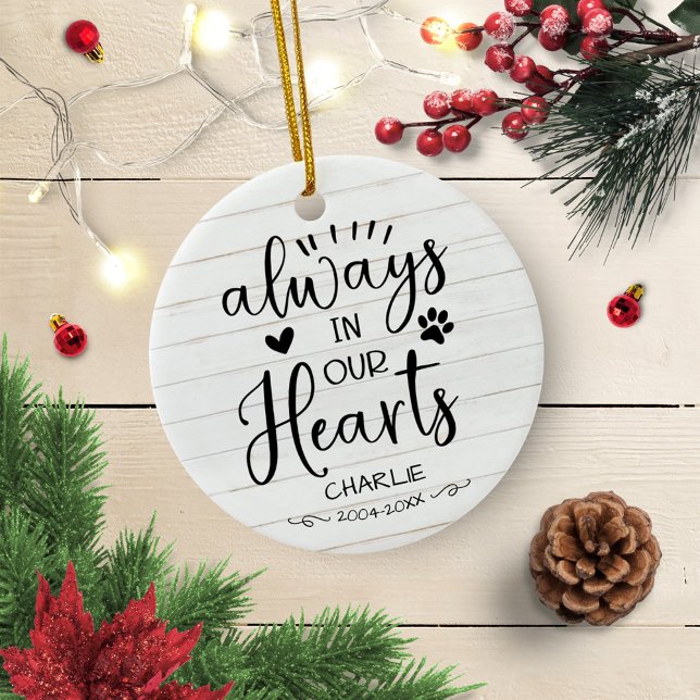 Schöner rustikaler Bauernhof Kalligrafie Pet Memor Keramik Ornament (Von Creator hochgeladen)