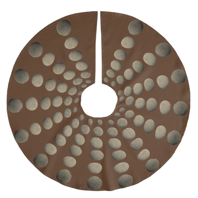 Schöner rustikaler Stone Mandala Polyester Weihnachtsbaumdecke (Vorderseite)