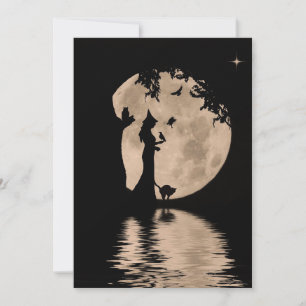 Schöner Samhain Segen mit Hexen und Tieren