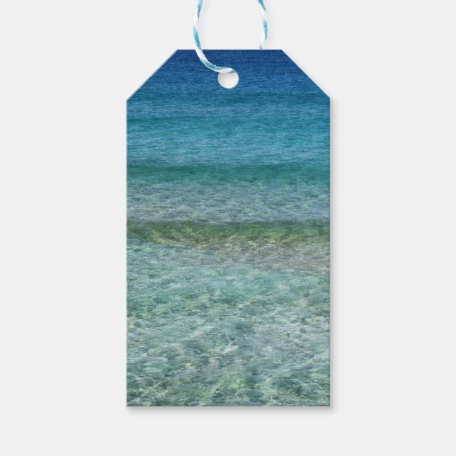 Schöner Sandstrand Geschenkanhänger (Vorderseite)