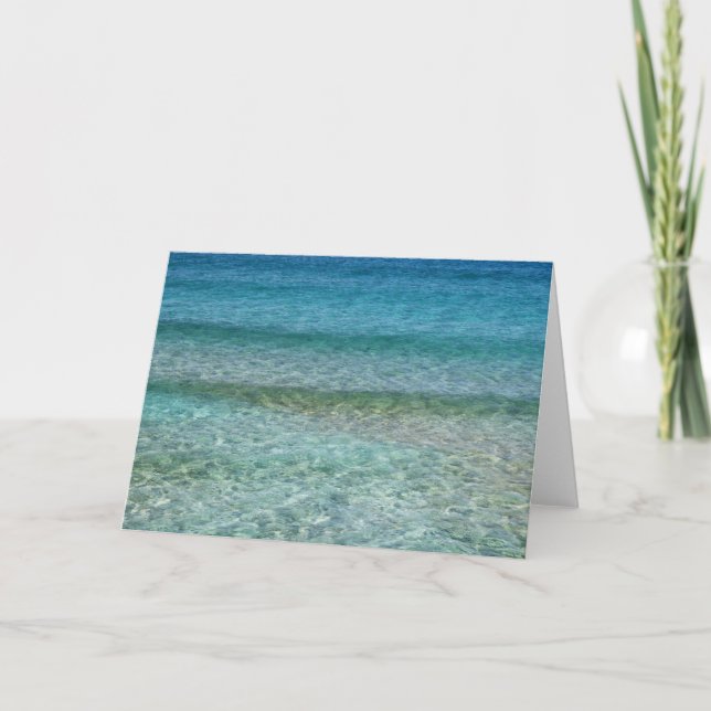 Schöner Sandstrand Karte (Vorderseite)