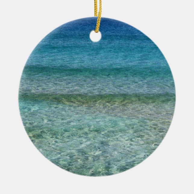 Schöner Sandstrand Keramik Ornament (Vorne)