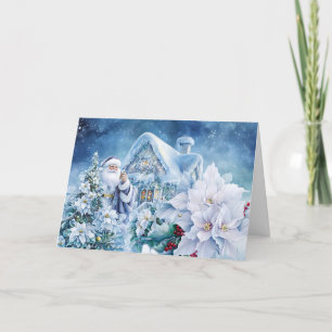 Schöner Santa Winter Wonderland Blanko-Weihnachtsk Feiertagskarte
