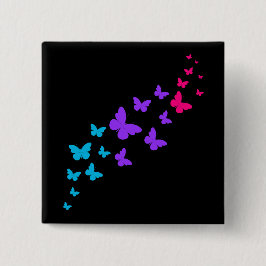 Schöner Schmetterling Androgynous Pride Design Button