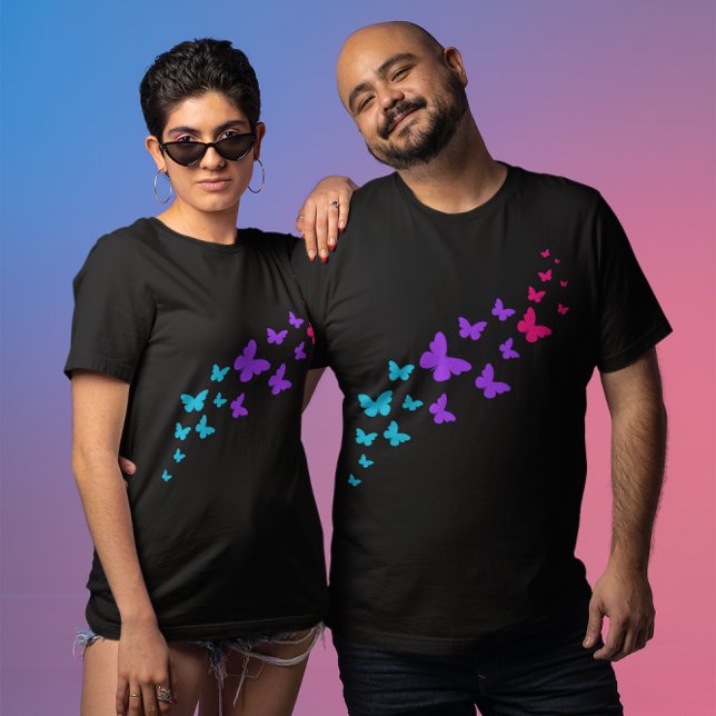 Schöner Schmetterling Androgynous Pride Design T-Shirt (Von Creator hochgeladen)