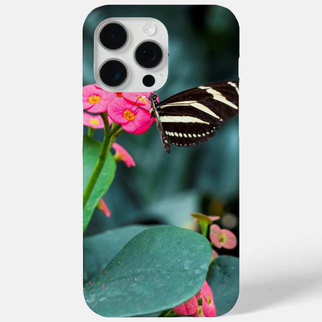 Schöner Schmetterling auf rosa Blume Case-Mate iPhone Hülle (Rückseite)