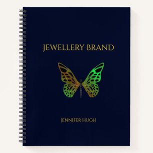 Schöner Schmetterling, dunkelblau Notizbuch