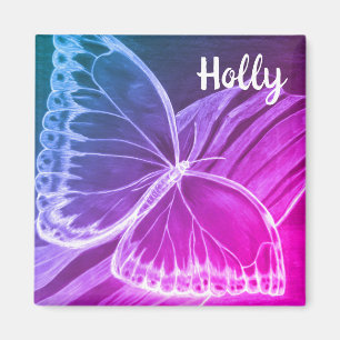 Schöner Schmetterling-individuelle Name Magnet