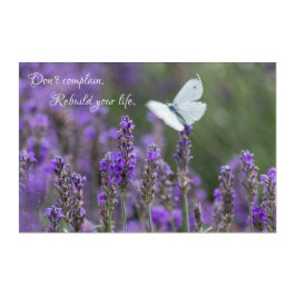 Schöner Schmetterling mit motivierend Zitat Acryl Wandkunst