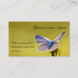 Schöner Schmetterling mit motivierend Zitat Visitenkarte