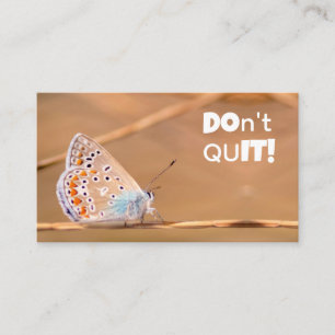 Schöner Schmetterling mit motivierendem Zitat Visitenkarte