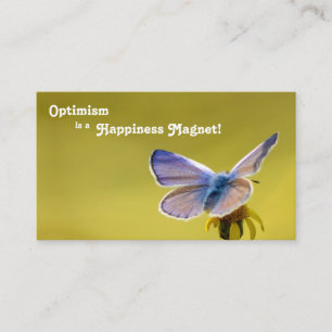 Schöner Schmetterling mit motivierendem Zitat Visitenkarte