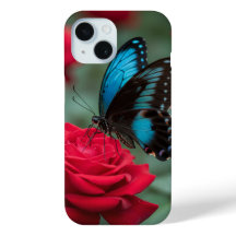 Schöner Schmetterling Rote Rose -