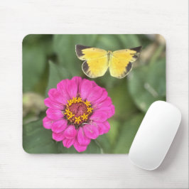 Schöner Schmetterling über Zinnia Mousepad