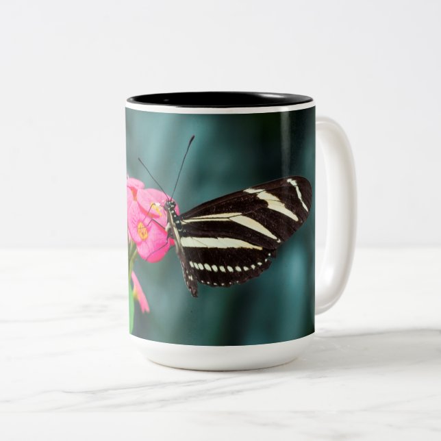 Schöner Schmetterling Zweifarbige Tasse (VorderseiteRechts)