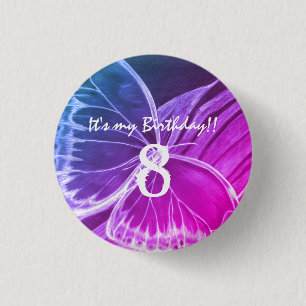 Schöner Schmetterlings-Knopf ist es mein Button