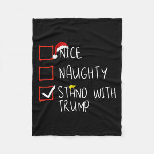 Schöner, schmutziger Stand mit Trump 2024 Funny Xm Fleecedecke