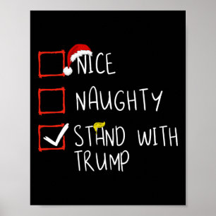 Schöner, schmutziger Stand mit Trump 2024 Funny Xm Poster