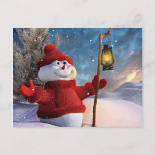 schöner Schneemann Postkarte