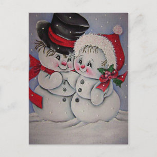 schöner Schneemann Postkarte