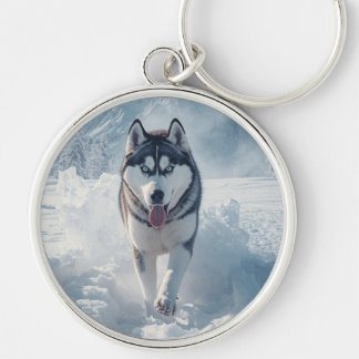 Schöner Schneewolf Schlüsselanhänger