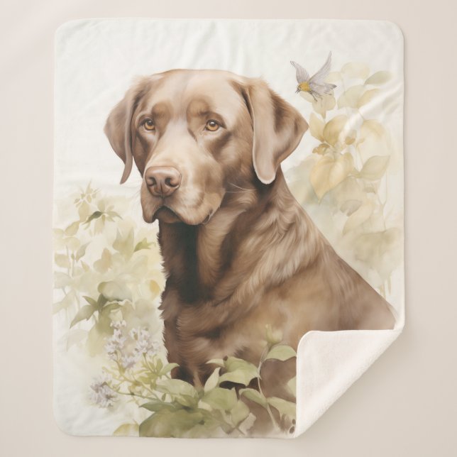 Schöner Schokolade-Labrador Sherpadecke (Vorderseite)