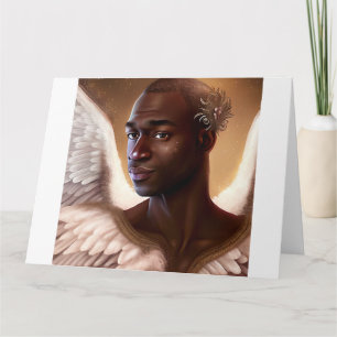 Schöner schwarzer Angel Karte