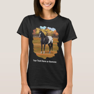 Schöner schwarzer Appaloosa Quarter Pferdehengst T-Shirt