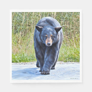 Schöner schwarzer Bär - Paper Napkin Serviette
